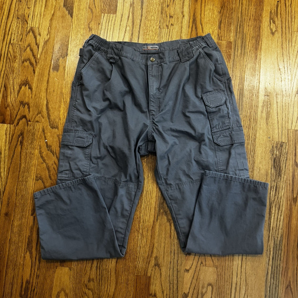 5.11 Tactical Canvas Cotton Pants Men’s 42x30 Gray Cargo Utility Work Outdoor - Picture 1 of 15